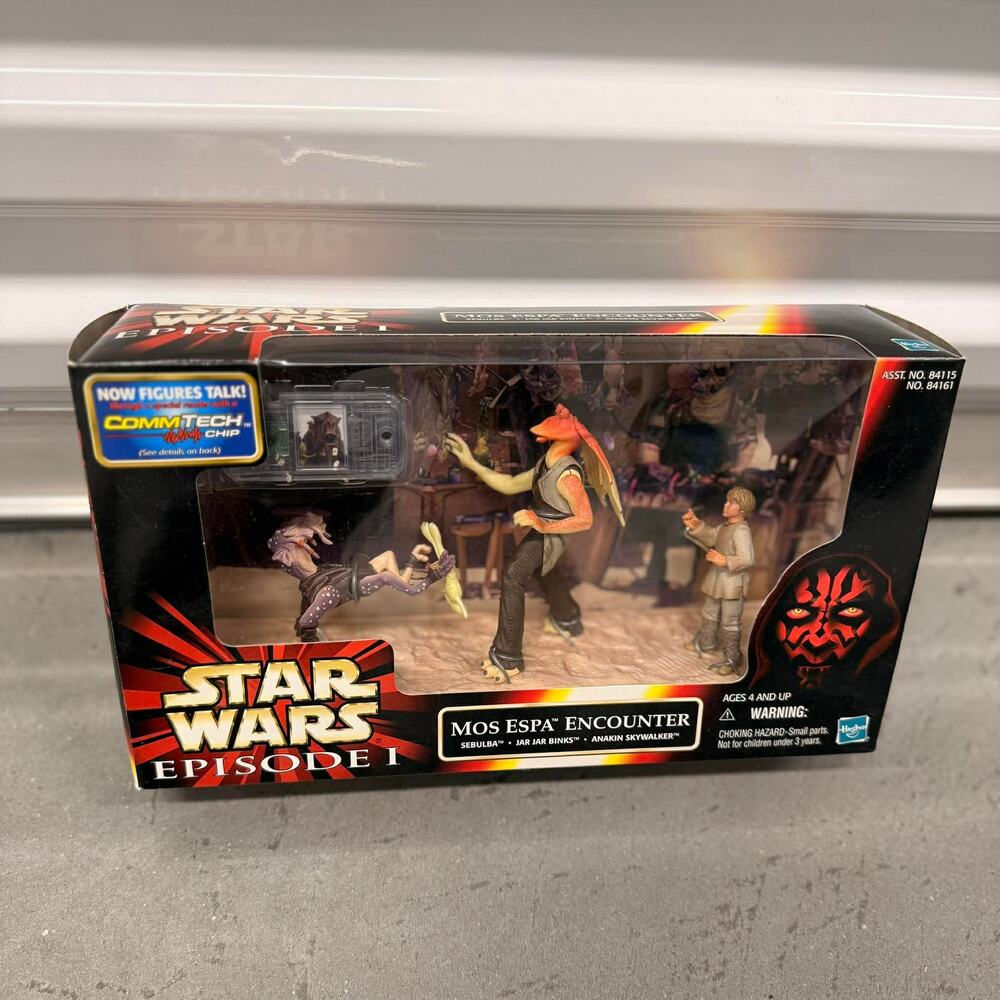 Star Wars Episode I Mos Espa Encounter Sebulba Jar Jar Anakin Action Figures NEW
